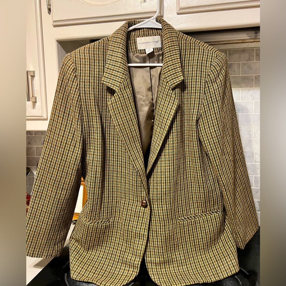 Vintage - Fundamental Things Tweed Like Blazer. Work or casual attire.